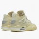 Womens/Mens Nike Jordan 4 Retro Off-White Sail Sail/Muslin White/Black Jordan Shoes