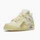 Womens/Mens Nike Jordan 4 Retro Off-White Sail Sail/Muslin White/Black Jordan Shoes