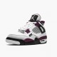 Mens Nike Jordan 4 Retro PSG Paris Saint Germain White/Neutral Grey/Black Borde Jordan Shoes