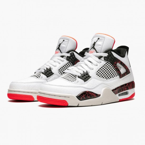 Womens/Mens Nike Jordan 4 Retro Pale Citron White/Black/Bright Crimson/Pale Citron Jordan Shoes