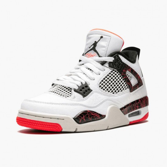 Womens/Mens Nike Jordan 4 Retro Pale Citron White/Black/Bright Crimson/Pale Citron Jordan Shoes