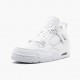 Womens/Mens Nike Jordan 4 Retro Pure Money White/Metallic Silver Jordan Shoes