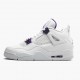 Womens/Mens Nike Jordan 4 Retro Purple Metallic White/Metallic Silver/Court Purple Jordan Shoes