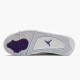 Womens/Mens Nike Jordan 4 Retro Purple Metallic White/Metallic Silver/Court Purple Jordan Shoes