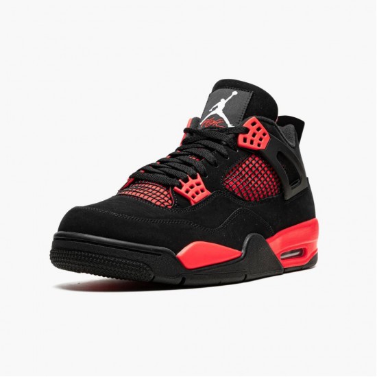 Womens/Mens Nike Jordan 4 Retro Red Thunder Black/Multi-Color/Multi-Color/Crimson Jordan Shoes