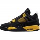 Mens Nike Jordan 4 Retro Thunder 2023 Black/Tour Yellow Jordan Shoes