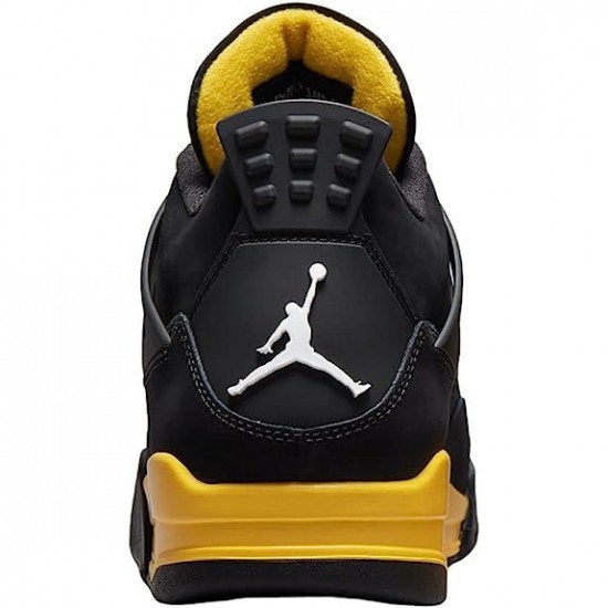 Mens Nike Jordan 4 Retro Thunder 2023 Black/Tour Yellow Jordan Shoes