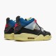 Womens/Mens Nike Jordan 4 Retro Union Off Noir Off Noir/Brigade Blue/Dark Smo Jordan Shoes