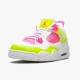 Womens/Mens Nike Jordan 4 Retro White Lemon Pink White/Lemon Venom/Pink Blast Jordan Shoes