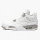 Mens Nike Jordan 4 Retro White Oreo White/Gray Jordan Shoes