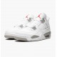 Mens Nike Jordan 4 Retro White Oreo White/Gray Jordan Shoes