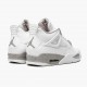 Mens Nike Jordan 4 Retro White Oreo White/Gray Jordan Shoes