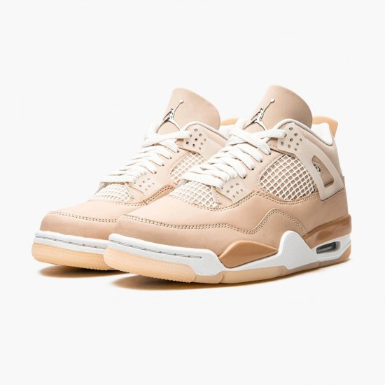 Womens Nike Jordan 4 Shimmer Bronze Eclipse Orange Shimmer/Bronze Eclipse-Orange Quartz-Metallic Silver Jordan Shoes