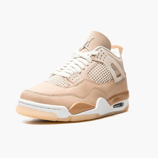 Womens Nike Jordan 4 Shimmer Bronze Eclipse Orange Shimmer/Bronze Eclipse-Orange Quartz-Metallic Silver Jordan Shoes