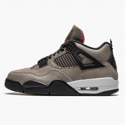 Women's/Men's Off-White x Nike Jordan 4 Retro Taupe Haze Taupe Haze/Oil Grey Jordan Shoes