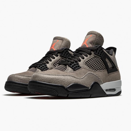 Womens/Mens Off-White x Nike Jordan 4 Retro Taupe Haze Taupe Haze/Oil Grey Jordan Shoes