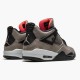 Womens/Mens Off-White x Nike Jordan 4 Retro Taupe Haze Taupe Haze/Oil Grey Jordan Shoes