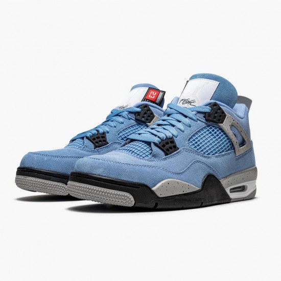 Womens/Mens Nike Jordan 4 Retro University Blue University Blue/Tech Grey Whit Jordan Shoes