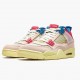 Womens/Mens Union LA x Nike Jordan 4 Retro Off Noir Guava Ice/Light Bone Brigade B Jordan Shoes