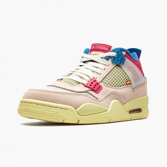 Womens/Mens Union LA x Nike Jordan 4 Retro Off Noir Guava Ice/Light Bone Brigade B Jordan Shoes