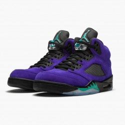Men's Nike Jordan 5 Retro Alternate Grape Grape Ice/Black Clear New Emer Jordan Shoes