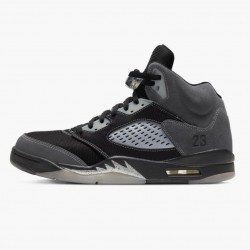 Men's Nike Jordan 5 Retro Anthracite Wolf Grey/Black Jordan Shoes