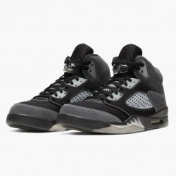 Men's Nike Jordan 5 Retro Anthracite Wolf Grey/Black Jordan Shoes