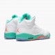 Womens/Mens Nike Jordan 5 Retro Light Aqua White/Crimson Pulse-Light Aqua Jordan Shoes