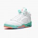 Womens/Mens Nike Jordan 5 Retro Light Aqua White/Crimson Pulse-Light Aqua Jordan Shoes