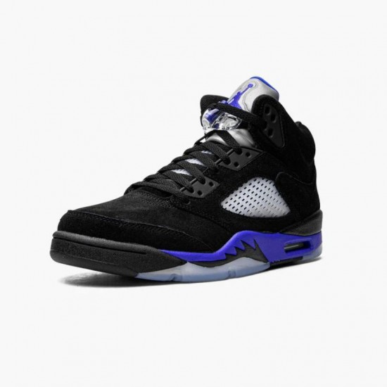 Womens/Mens Nike Jordan 5 Retro Racer Blue With Black Blue Black/Racer Blue/Reflective Silver Jordan Shoes