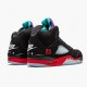 Mens Nike Jordan 5 Retro Top 3 Black/Fire Red/Grape Ice New E Jordan Shoes