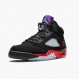 Mens Nike Jordan 5 Retro Top 3 Black/Fire Red/Grape Ice New E Jordan Shoes