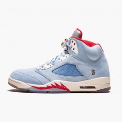 Women's/Men's Nike Jordan 5 Retro Trophy Room Ice Blue Ice Blue/University Red Sail M Jordan Shoes