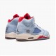 Womens/Mens Nike Jordan 5 Retro Trophy Room Ice Blue Ice Blue/University Red Sail M Jordan Shoes