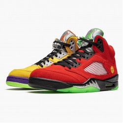 Men's Nike Jordan 5 Retro What The Varsity Maize/Court Purple Gho Jordan Shoes