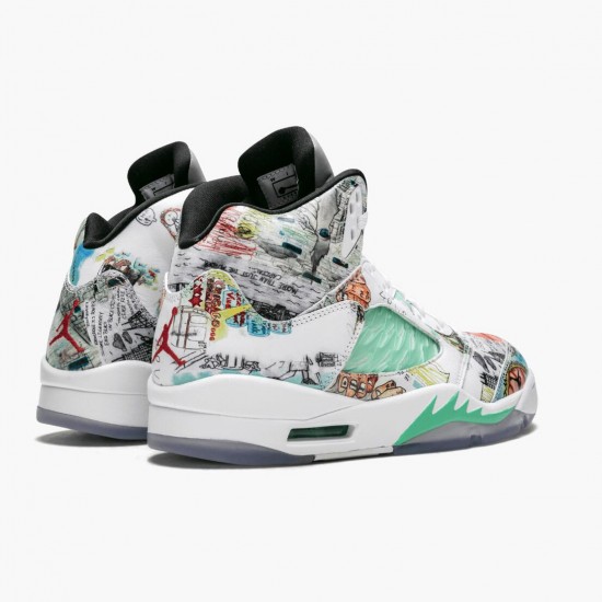 Womens/Mens Nike Jordan 5 Retro Wings Multi Color/Multi Color Jordan Shoes