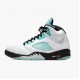 Womens/Mens Nike Jordan Retro 5 Island Green White/Black/White/Island Green Jordan Shoes