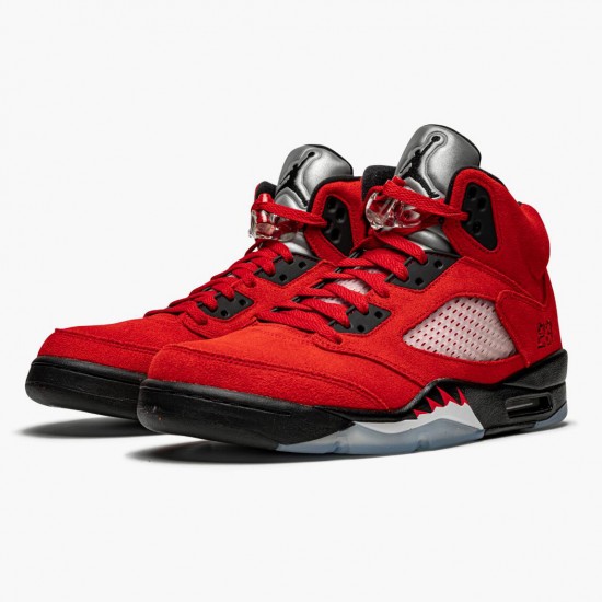 Mens Nike Jordan 5 Retro Raging Bull Red Varsity Red/Black/White Jordan Shoes