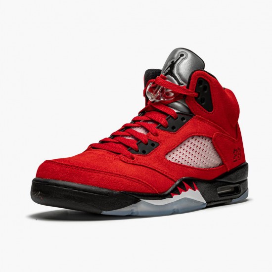 Mens Nike Jordan 5 Retro Raging Bull Red Varsity Red/Black/White Jordan Shoes