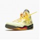 Mens Off-White x Nike Jordan 5 Retro Sail Sail/Fire Red/Muslin Black Jordan Shoes