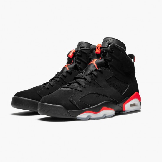 Mens Nike Jordan 6 Retro Black Infrared Black/Infrared Black Jordan Shoes