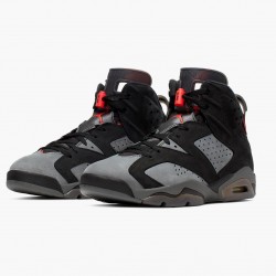 Women's/Men's Nike Jordan 6 Retro PSG Paris Saint Germain Iron Grey/Infrared 23 Black/Black Jordan Shoes