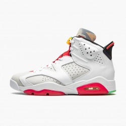 Women's/Men's Nike Jordan 6 Retro Hare Neutral Grey/White True Red Bl Jordan Shoes