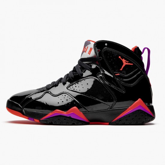 Womens/Mens Nike Jordan 7 Retro Black Patent Black/Anthracite Smoke Grey Br Jordan Shoes