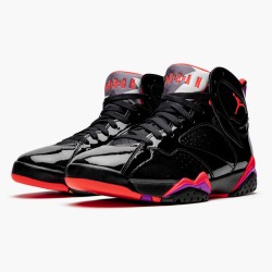 Women's/Men's Nike Jordan 7 Retro Black Patent Black/Anthracite Smoke Grey Br Jordan Shoes