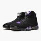 Mens Nike Jordan 7 Retro Ray Allen Black Fierce Purpler Dark Stee Black/Fierce Purple-Dark Grey Steel Jordan Shoes