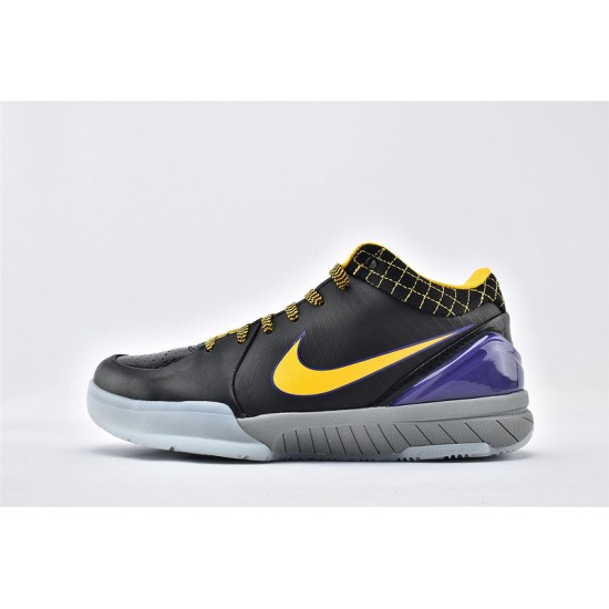 Nike Kobe 4 Black Mamba Mens Purple Black Yellow Sneakers Shoes AV6339 002