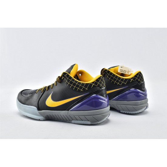 Nike Kobe 4 Black Mamba Mens Purple Black Yellow Sneakers Shoes AV6339 002
