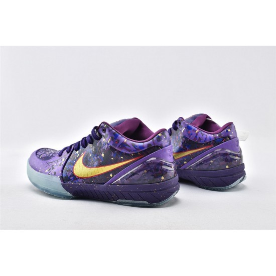 Nike Kobe 4 zoom Prelude Crt Purple Prpl Gold Vnm Metallic Mens Basketball Shoes 639693 500