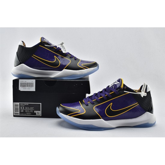 Nike Kobe 5 Black Mamba Mens Bryant Champ Lakers Mamba Week Purple Black Basketball Shoes  CD4991 500